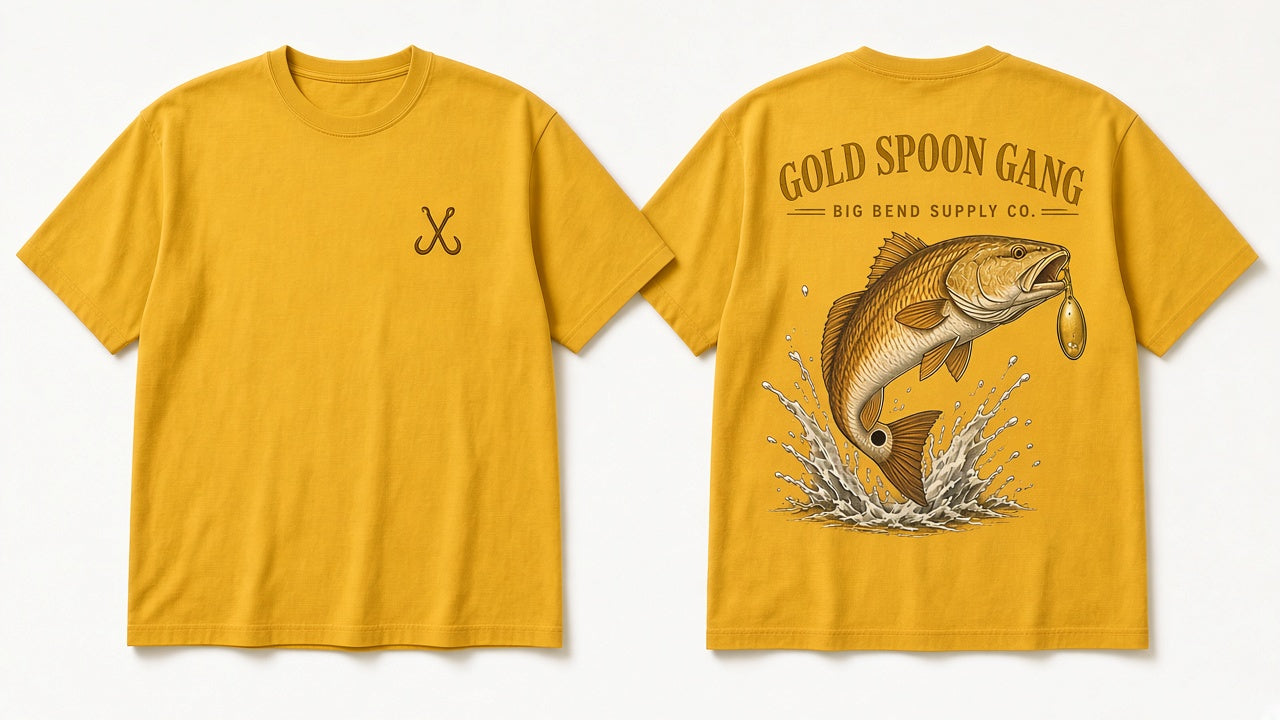 Gold Spoon tee, back print - Big Bend Supply Co.