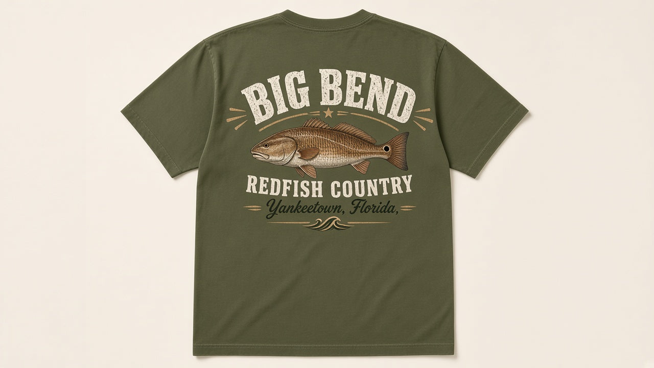 Redfish Country tee, back print - Big Bend Supply Co.