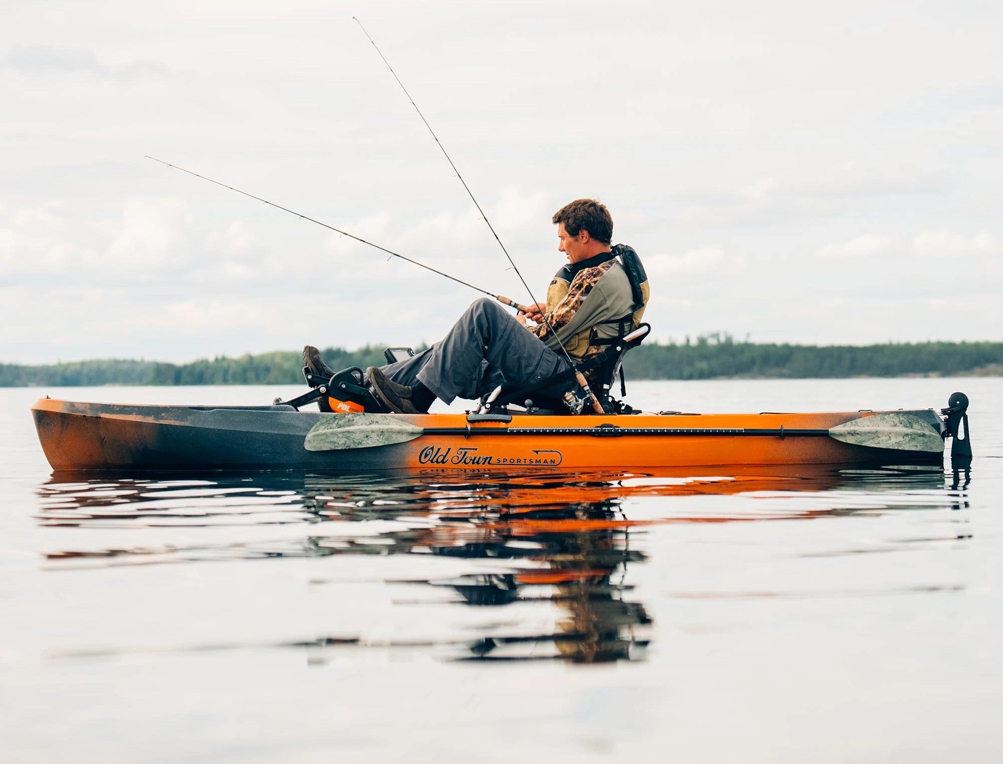 Old Town Sportsman PDL 120 pedal kayak on the water
